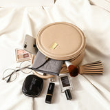 Small Round Leather Circle Crossbody Bags - Annie Jewel
