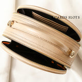 Small Round Leather Circle Crossbody Bags - Annie Jewel