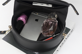 Black Circle Round Leather Crossobdy Bag - Annie Jewel