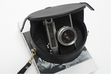 Black Circle Round Leather Crossobdy Bag - Annie Jewel