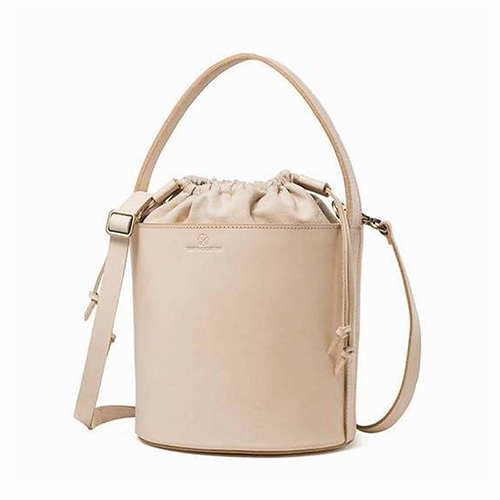Full Grain Leather Bucket Clutch Bag Purse - Annie Jewel