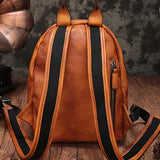 Vintage Leather Purse Cute 13" Backpacks Shoulder Travel Bags - Annie Jewel