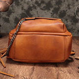 Vintage Leather Purse Cute 13" Backpacks Shoulder Travel Bags - Annie Jewel