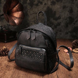 Small Leather Rivet Backpack Bag - Annie Jewel