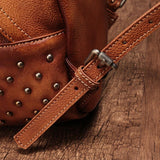 Small Leather Rivet Backpack Bag - Annie Jewel