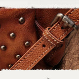 Small Leather Rivet Backpack Bag - Annie Jewel