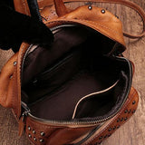 Small Leather Rivet Backpack Bag - Annie Jewel