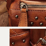Small Leather Rivet Backpack Bag - Annie Jewel