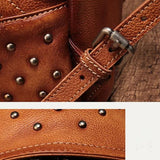 Small Leather Rivet Backpack Bag - Annie Jewel