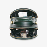 Red Leather Circle Round Crosbody Clutch Bags - Annie Jewel