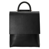 Women's Black leather backpack handbag womens black backpack for work
