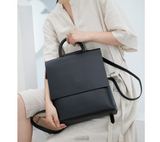 black rucksack handbag leather for women