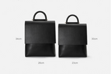 black rucksack handbag leather for women
