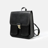 black leather backpack for women leather satchel backpack