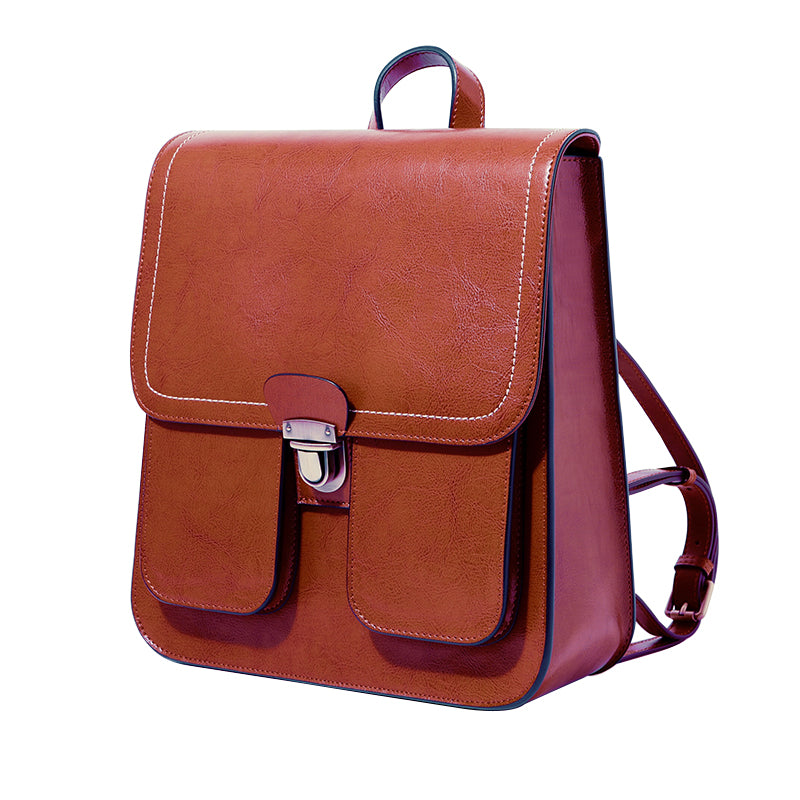 Women s Leather Satchel Backpack Bag Purse