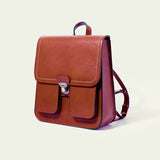 brown leather backpack for women leather satchel backpack