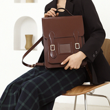 Women's Satchel Backpack Vertical Leather Satchel Backpack