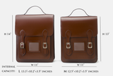 Women's Satchel Backpack Vertical Leather Satchel Backpack