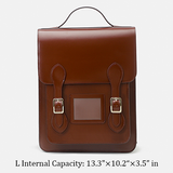 Women's Satchel Backpack Vertical Leather Satchel Backpack