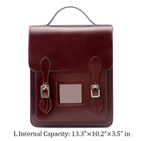 Women's Satchel Backpack Vertical Leather Satchel Backpack