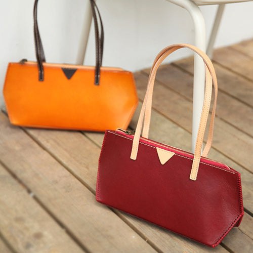 Women's Small Leather Tote Handbag