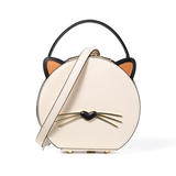 Cute Black Round Leather Crossbody Bags - Annie Jewel