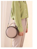 circle leather purse