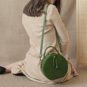 So Elegant! New Handmade Leather Circle Bags