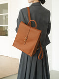 Women's Leather Latop Satchel Backpack Travel Bag Purse