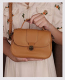 tan Leather Small Satchel ladies satchel handbags