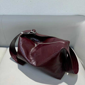 Burgundy Hobo Bag Leather Hobo Crossbody Zip Hobo Bag Womens 