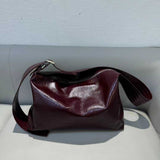 Burgundy Hobo Bag Leather Hobo Crossbody Zip Hobo Bag Womens 