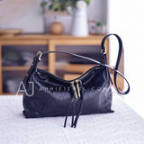 Zipper Medium Hobo Bag Soft Leather Hobo Purse Hobo Women's Bags 