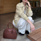 Dome Leather Crossbody Bag Dome Shaped Leather Bag Genuine Leather Dome Bag Womens - Annie Jewel