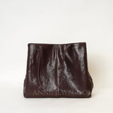 Womens brown Leather Tote Bag Genuine Leather Tote Bag With Zipper - Annie Jewel