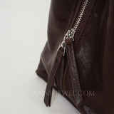 details of Womens Black Leather Tote Bag Genuine Leather Tote Bag With Zipper - Annie Jewel