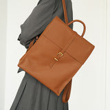 Women's Leather Latop Satchel Backpack Travel Bag Purse