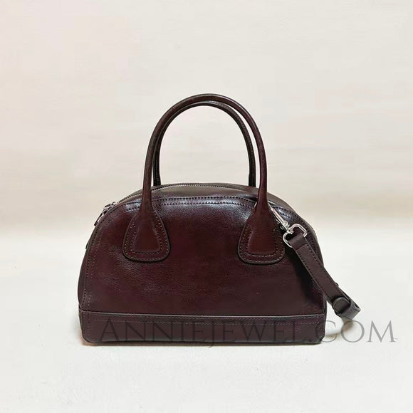 Dome Leather Crossbody Bag Dome Shaped Leather Bag Genuine Leather Dome Bag Womens - Annie Jewel