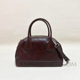 Dome Leather Crossbody Bag Dome Shaped Leather Bag Genuine Leather Dome Bag Womens - Annie Jewel