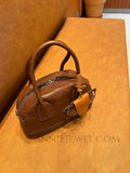 Dome Leather Crossbody Bag Dome Shaped Leather Bag Genuine Leather Dome Bag Womens - Annie Jewel