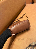 side of Dome Leather Crossbody Bag Dome Shaped Leather Bag Genuine Leather Dome Bag Womens - Annie Jewel