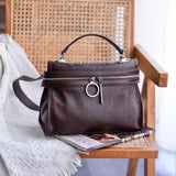 Brown Leather Satchel Handbag Women's Shoulder Satchel Bag