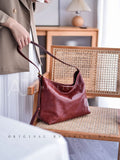 Women's Leather Hobo Bags red leather hobo bag