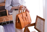 Genuine Leather Laptop Satchel Tote genuine leather tote bag with zipper Womens