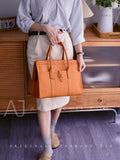 genuine leather tote bag with zipper Structured Leather Tote Womens