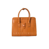 leather tote with laptop compartment tan leather tote handbag Womens