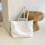 Women's white Leather Tote Soft Leather Tote Bag With Zipper Shopper Tote Bag Leather