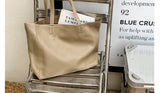 Big Leather Tote Bag For Women Soft Tote Bags Simple Leather Tote Bag 