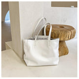 Big Leather Tote Bag For Women Soft Tote Bags Simple Leather Tote Bag 