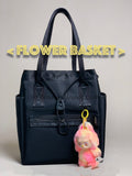 Black Drawstring Nylon Tote Bag Utility Nylon Tote Bag With Front Zipper Pocket Womens - Annie Jewel